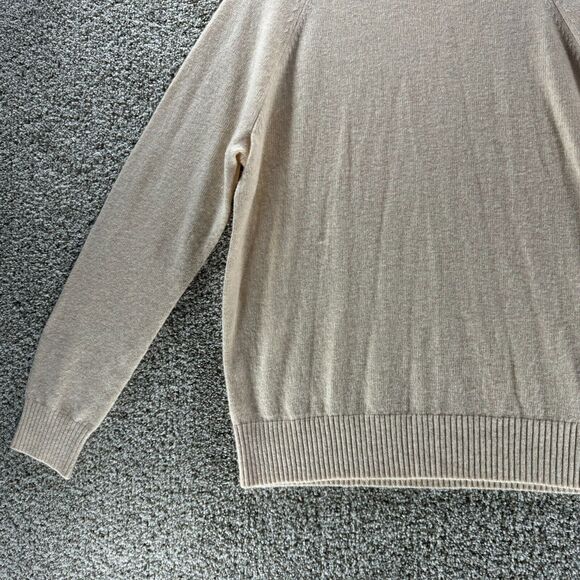 J Crew Sweater Mens Extra Large Beige Lambswool Pullover Knit Long Sleeve Adult - Picture 6 of 13
